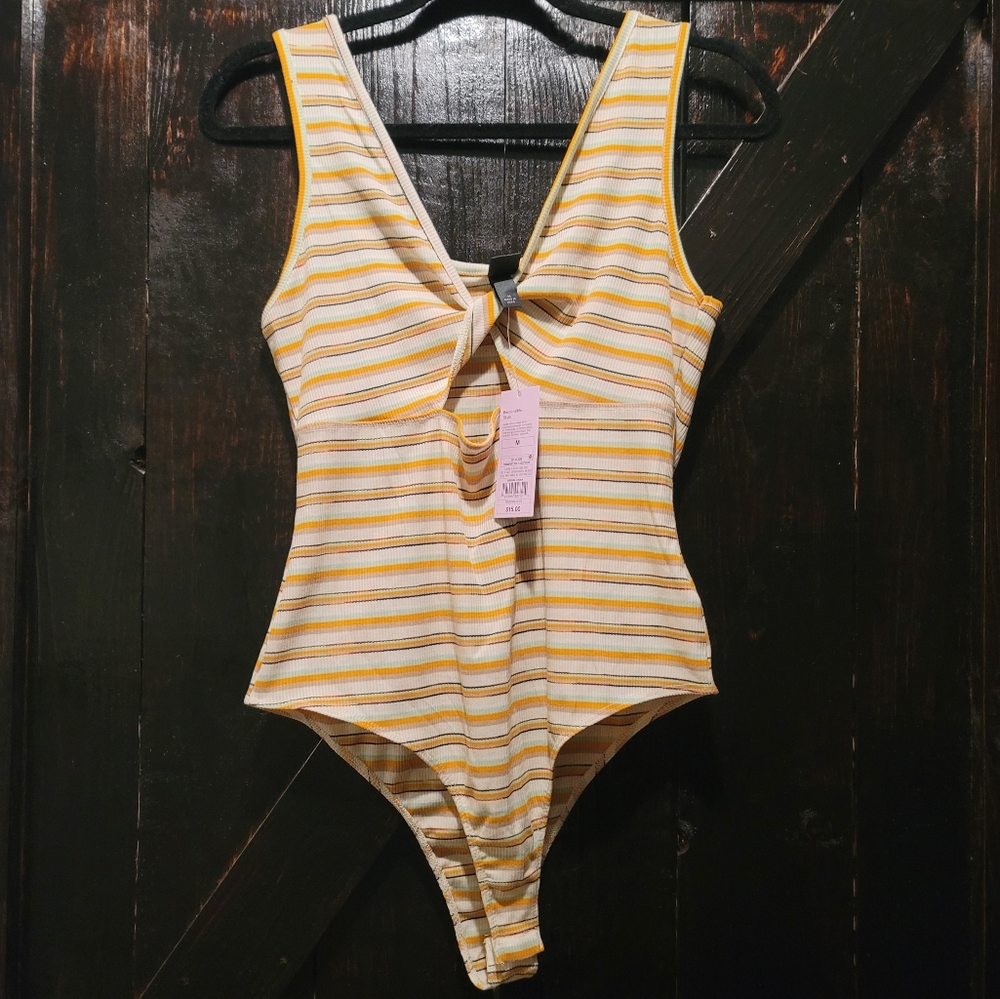 NWT Striped Bodysuit